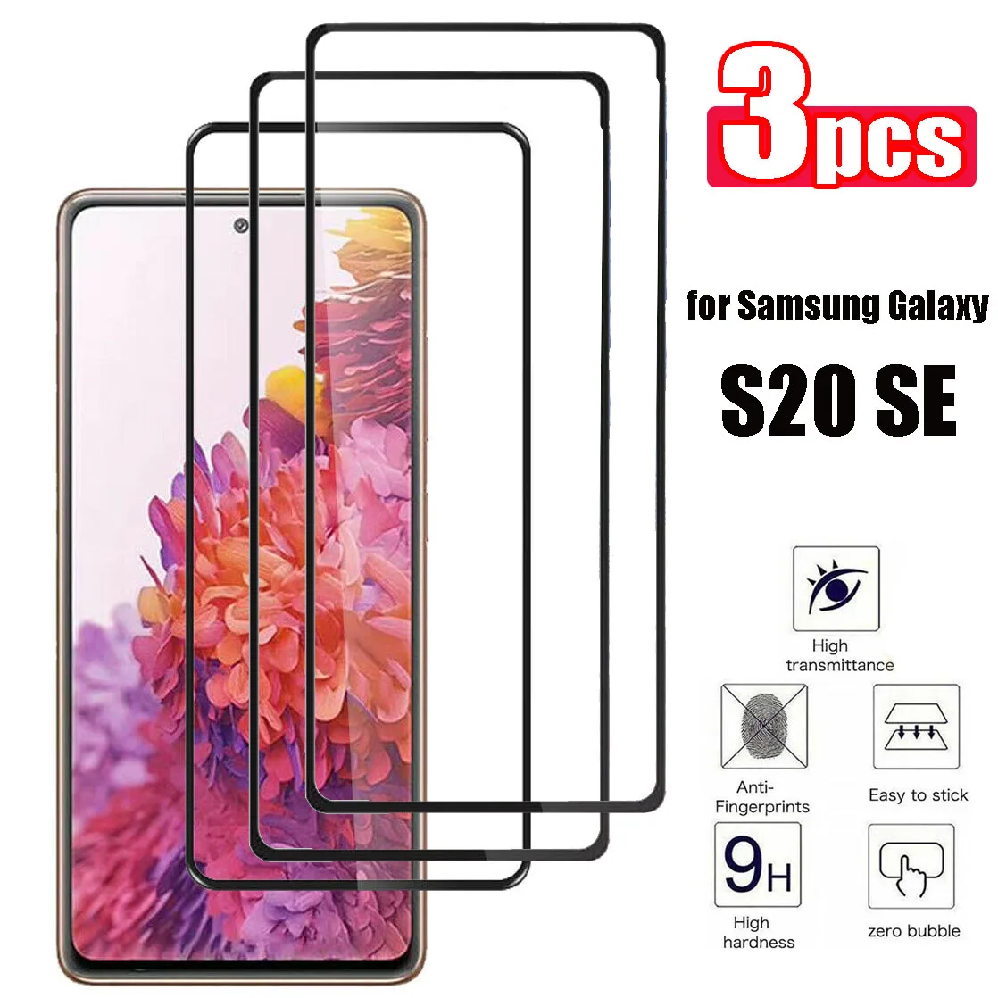 

1-3pcsTempered Glass Screen Protectors For Samsung Galaxy S20 FE 9H Anti-scrach Anyi Explosion HD Clear Screen Protecor Film