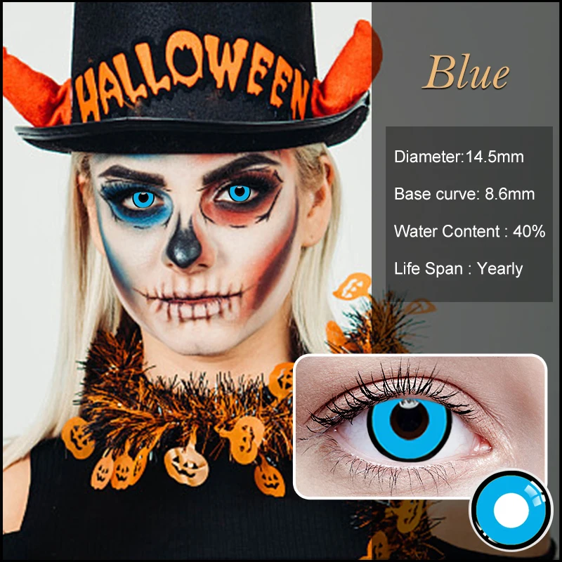 Матовые черные контактные линзы белые без зрачка красные для глаз цветные на