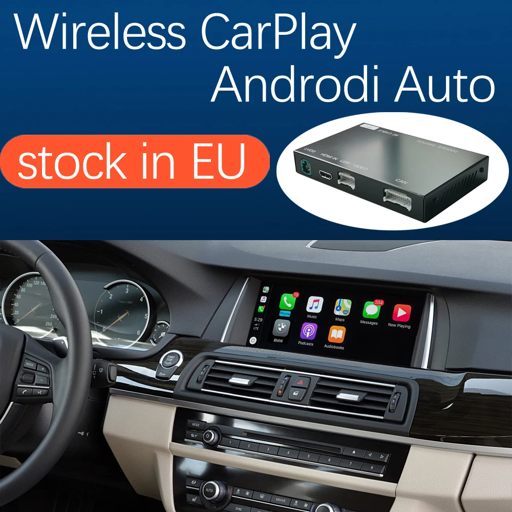 Беспроводной Apple CarPlay Android для авто BMW 5 7 серии F10 F11 F07 GT F01 F02 F03 F04 2009-2016 с функцией Mirror