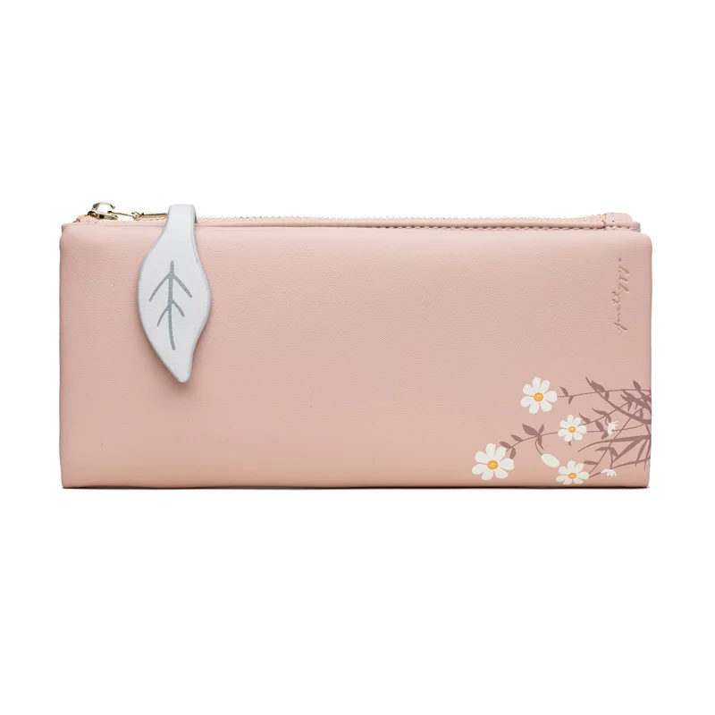 

2020 Foldable Long Multifunctional Card Case with Coin Zip Pocket, Simple Soft Leather Women Purse Coin Purse Clutch