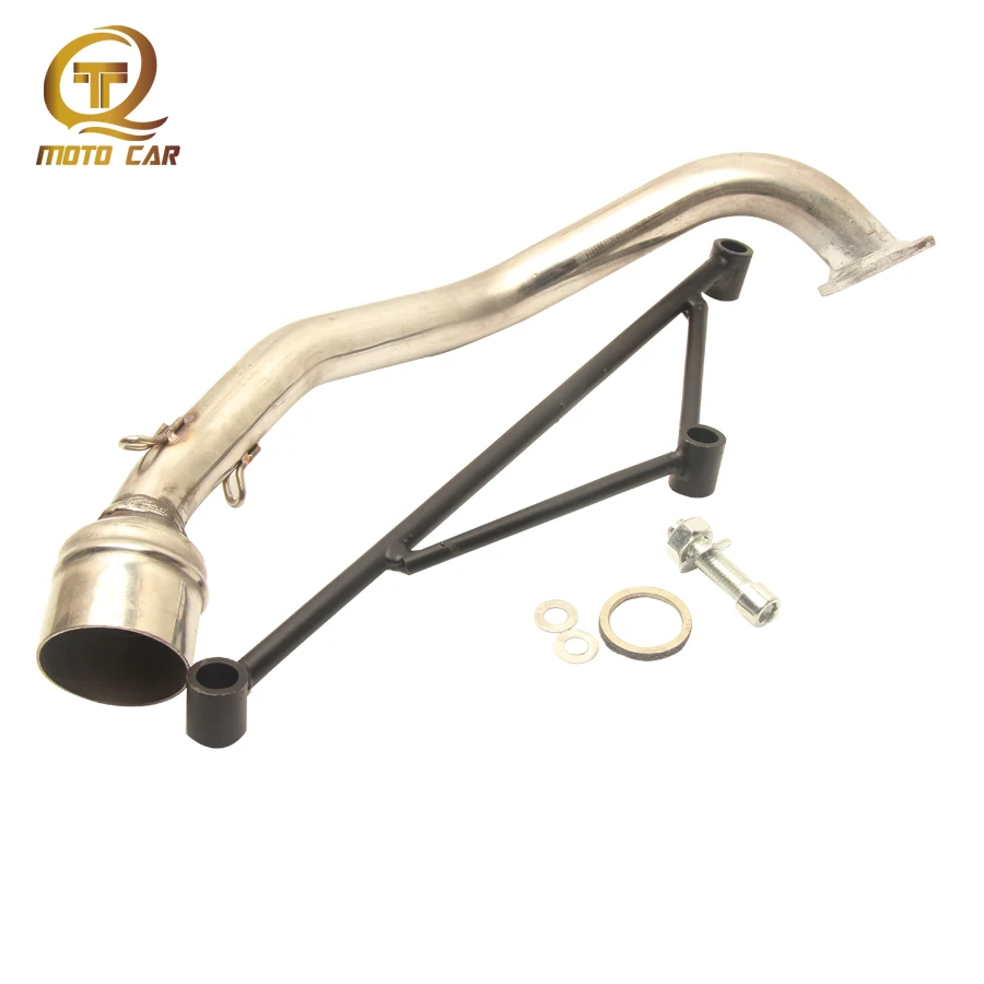 

1PC Motorcycle Exhaust Pipe Black Fixed Mounting Bracket Scooter Exhaust Racing Escape for Gy6 125cc 150CC 110 Exhaust Accessory