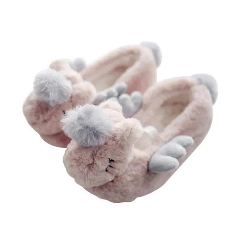 

Suihyung Furry Cartoon Unicorn Plush Slippers Women Winter Warm Indoor Shoes Grils Flat Cotton Shoes Fluffy Home Slippers Slides