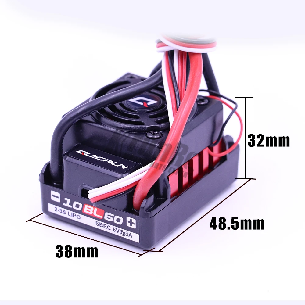 HobbyWing QuicRun WP 10BL60 бесщеточный водонепроницаемый 60A ESC для 1/10 RC автомобиля багги