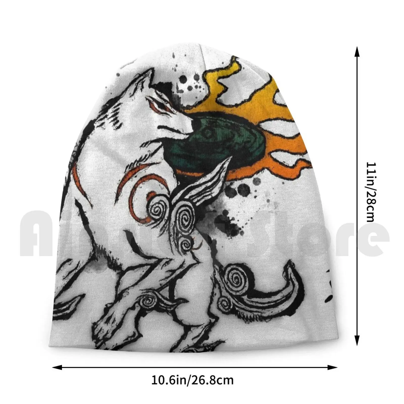 Amaterasu чернильные шапки пуловер кепка Удобная шапка чернильный волк Оками Ammy God