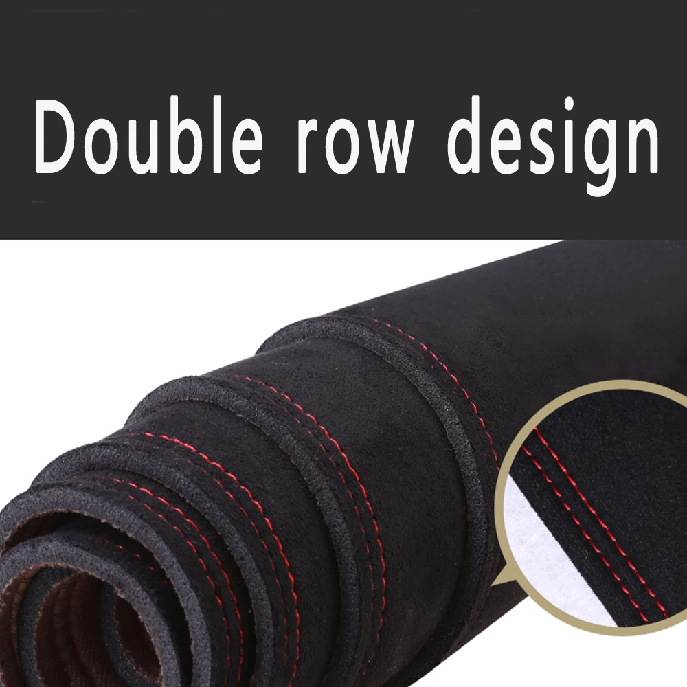 Car-styling Suede Leather Dashmat Dashboard Cover Pad Dash Mat Carpet for Toyota Corolla Axio Altis Fielder Auris 2013-2018 RHD |