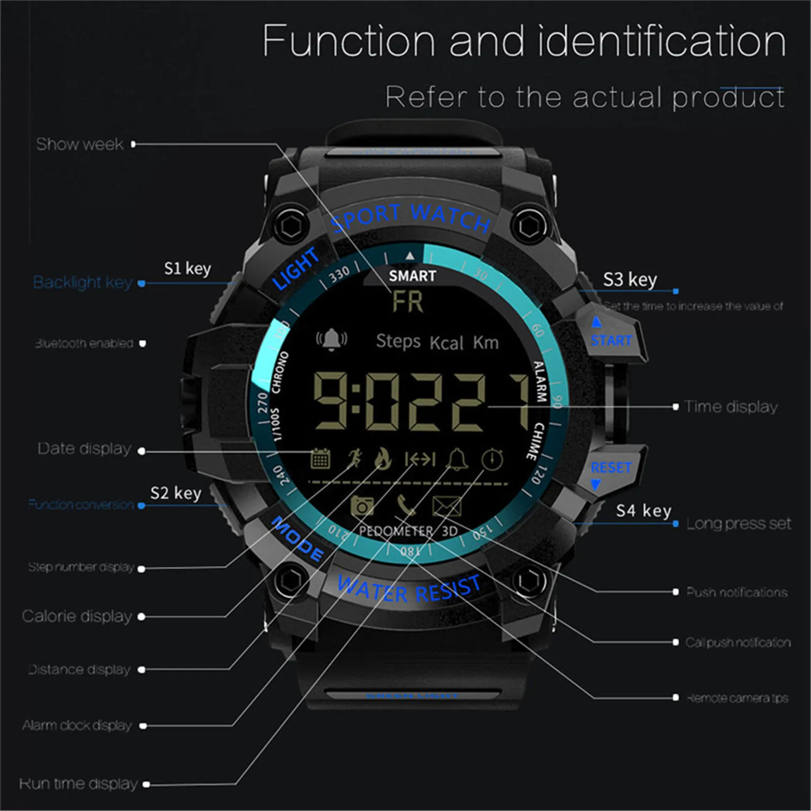 

Men Women Smart Watches Lokmat MK16 Bluetooth Smart Watch Multi Languages Activity Fitness Watch IP68 Smartwatch Bracelet