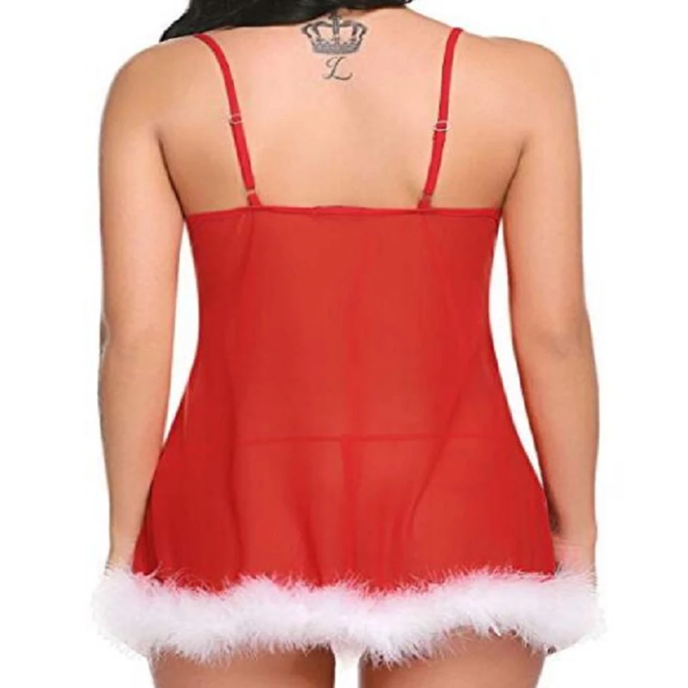 Sale Women Sexy Lace Lingerie Femme Summer Red Nightdress Suspender V-Neck Underwear Ladies Sheer Gown Nighty Sleepwear D30 |