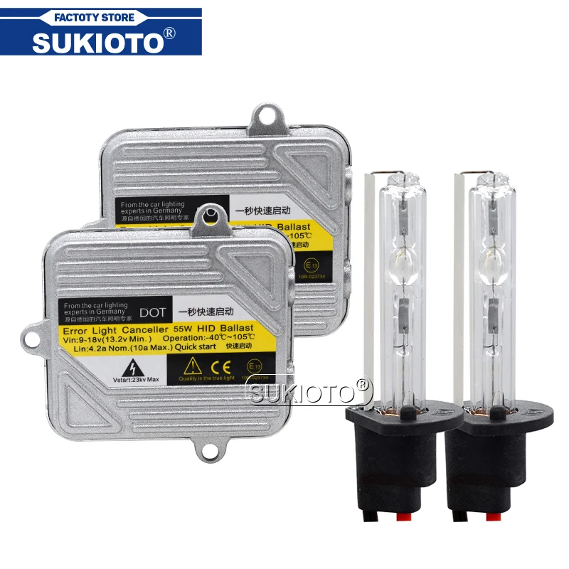 SUKIOTO 12 В 55 Вт H7 комплект для переоборудования ксенона HID H1 H3 H11 9005 9006 ксеноновые