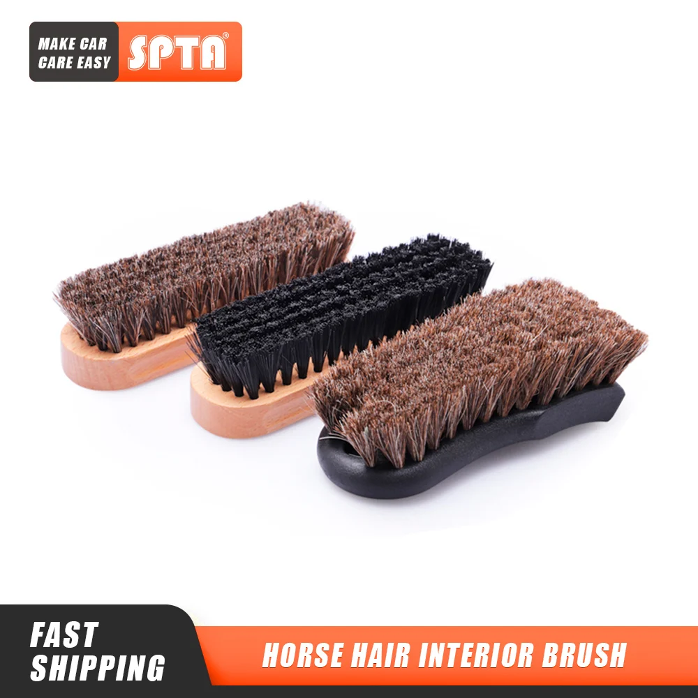 

(Bulk Sale) SPTA Rectangular Horsehair Interior Brush Detailing Brush Car Detailing Tools For Car Detailing Cleaning And Washing