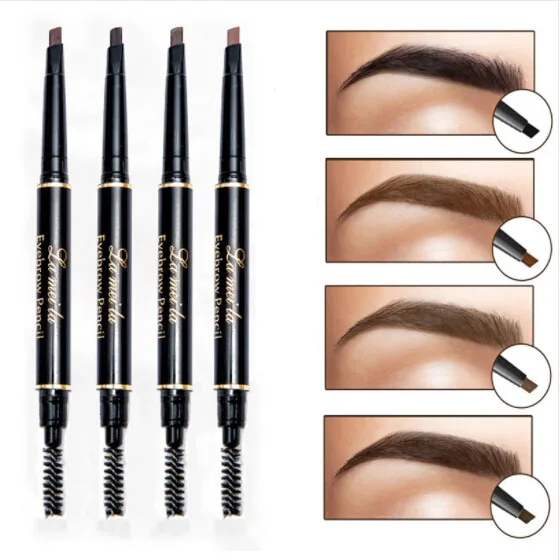 

Ultra Fine Triangle Eyebrow Pencil Long Lasting Natural Waterproof Eyebrow Pen Black Brown coffee Eyebrow Rotary Pen Beginner