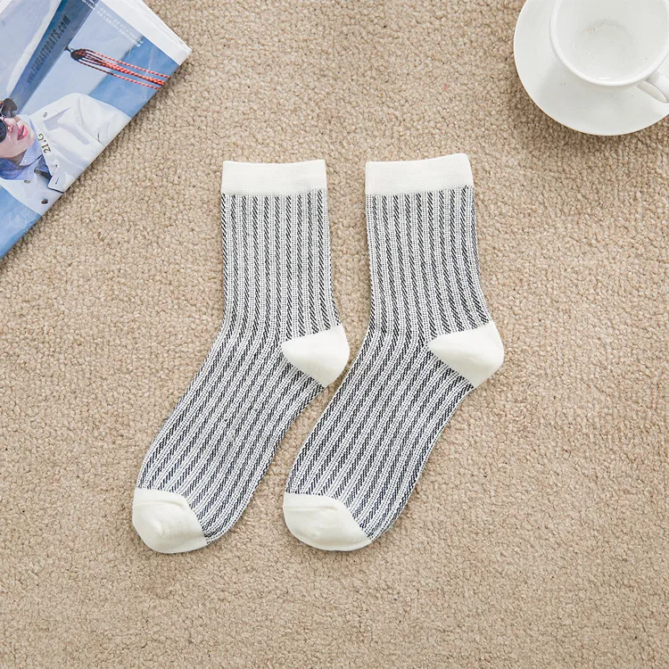 

Socks Korean Women's Socks Double Way Medium Tube Cotton Socks Lovers Socks