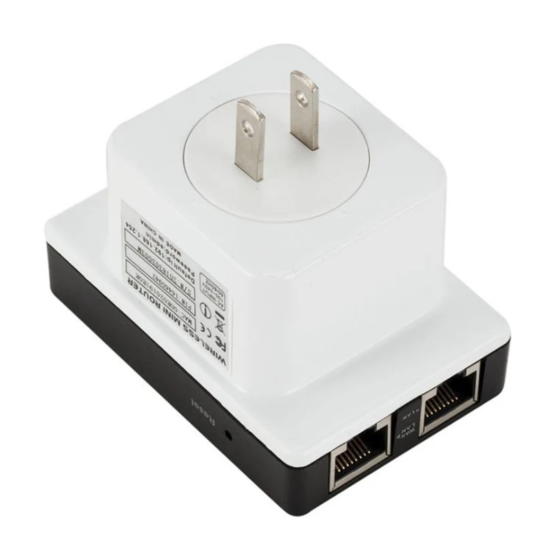 

Wireless Repeater 300M Dual Network Port Network Signal Amplifier WiFi Router AP Bridge Repeater IEEE 802.11N