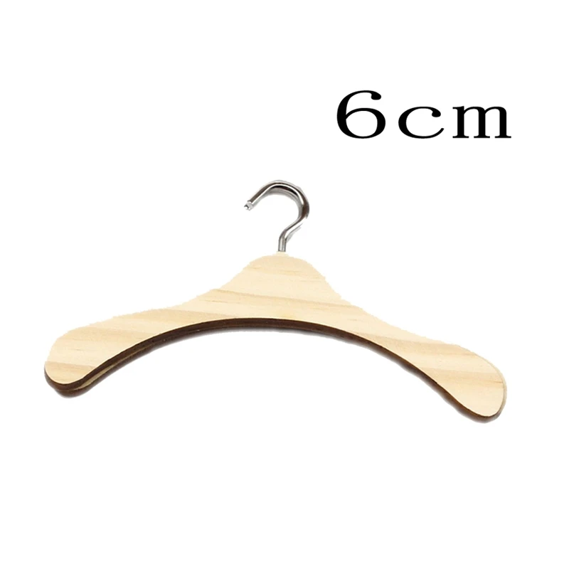 

10 Pcs of Doll Accessory Hanger Total Length Wooden Hanger for Bjd Doll
