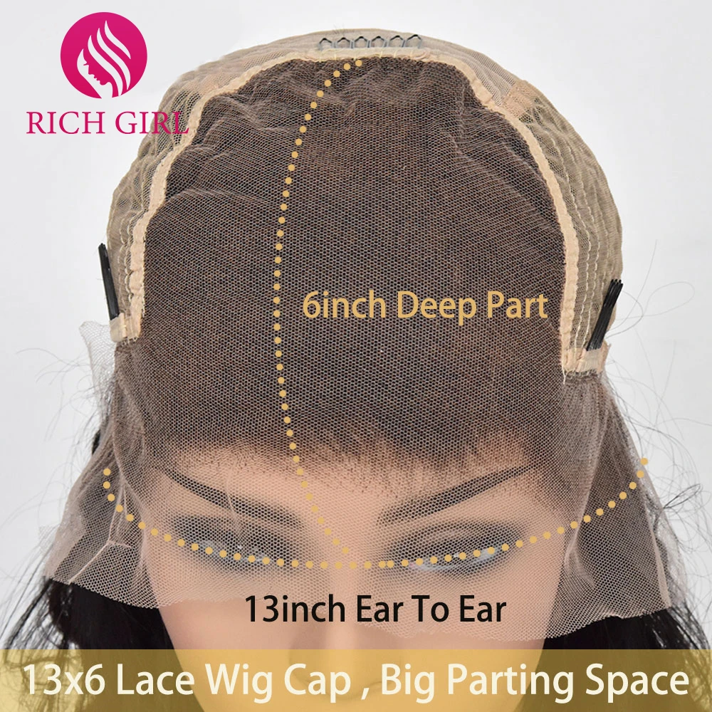Парики Richgirl из натуральных человеческих волос 13x6 дюймов 30/40/42 | Шиньоны и парики