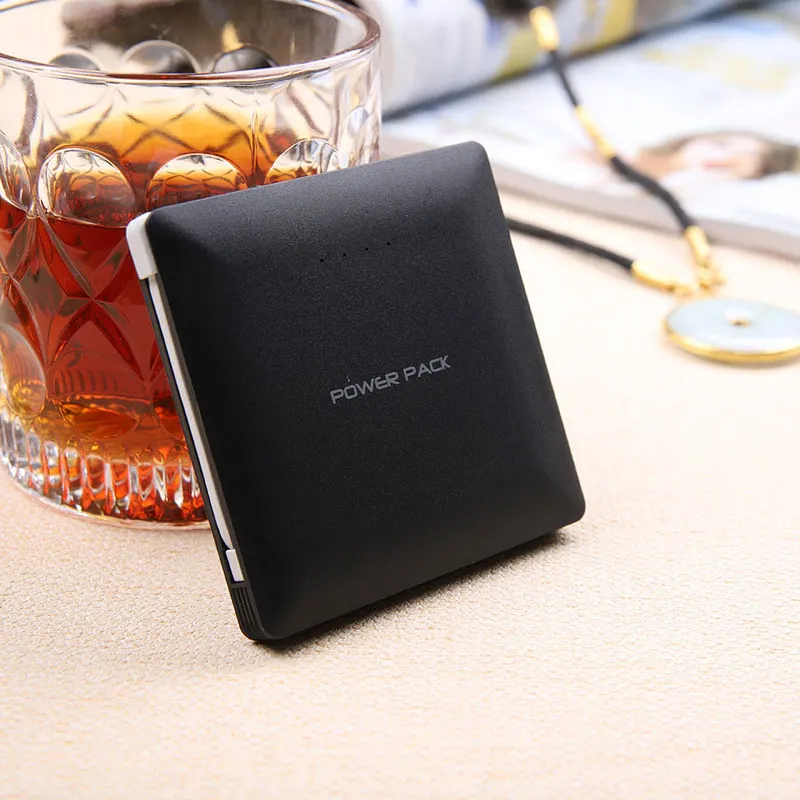 Новое прибытие 5000 mAh банк питания с двойным тип-c кабелем Светодиодный дисплей Портативный зарядный внешний аккумулятор для Xiaomi Mi9