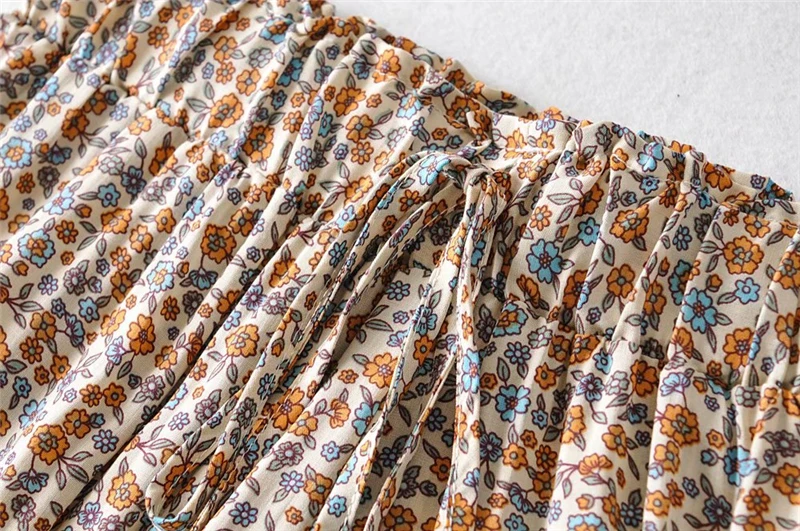 Винтажные шикарные женские бежевые богемные шорты happie с цветочным принтом