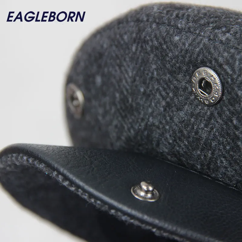 Новинка 2021 зимняя Шерстяная кепка для пожилых людей папы плотный теплый берет