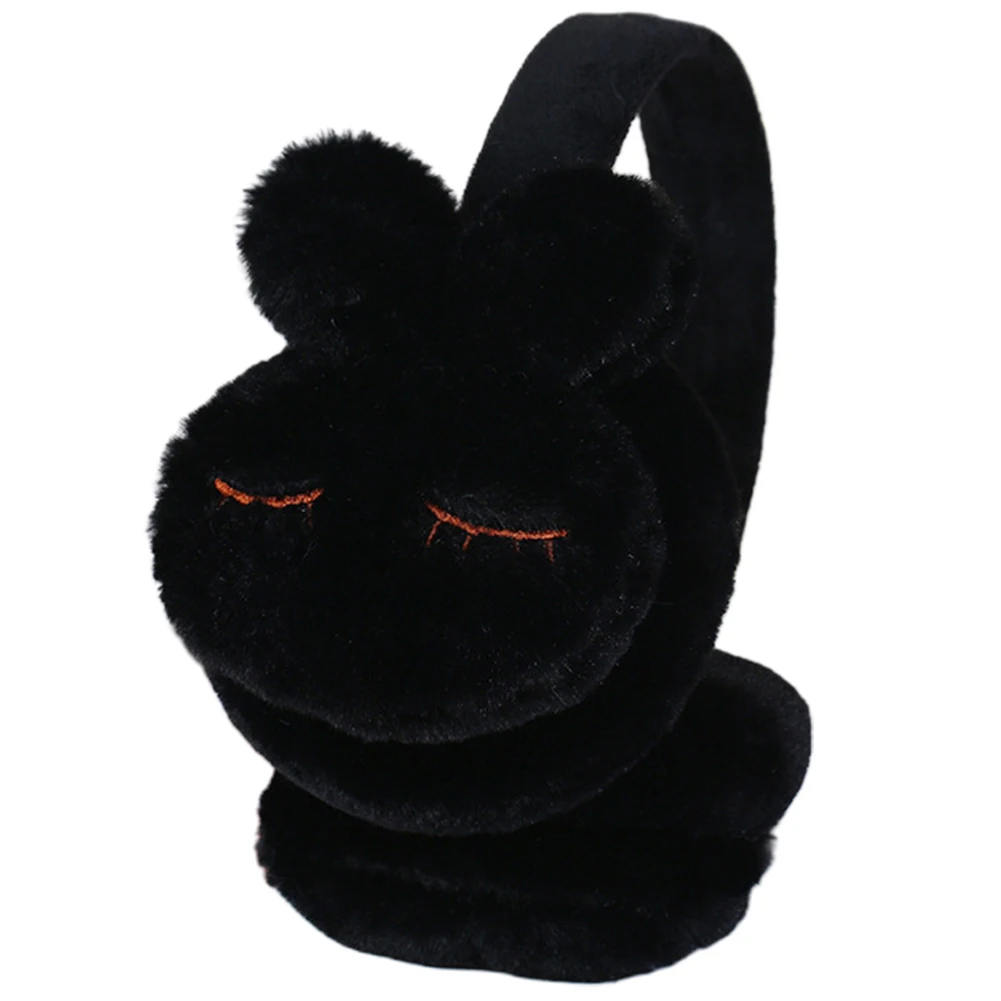 Милые зимние теплые наушники для девочек плюшевые в форме кролика детские