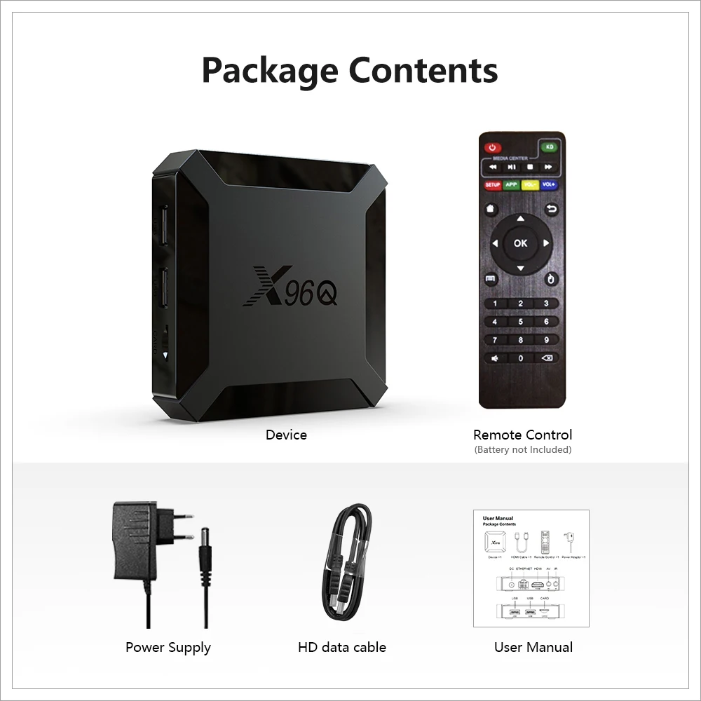 5 шт./партия Android 10 Smart TV Box X96Q Allwinner H313 четырехъядерный процессор 4K 2 4G Wifi медиаплеер