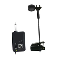 saxophone uhf wireless microphone system plug and play for trumpet trumbone french horn instrument recording live performance