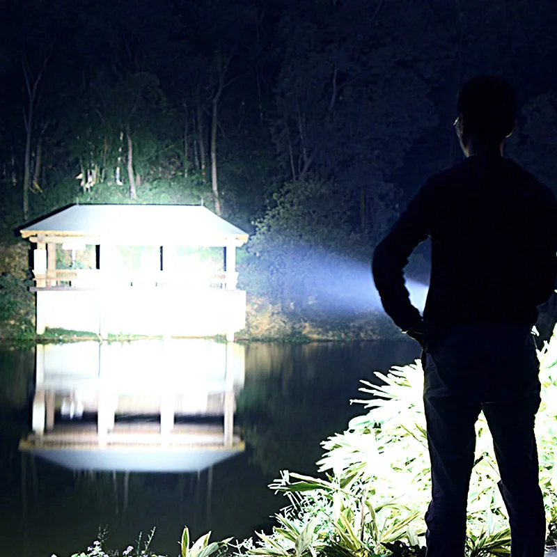 

XD-FL2 P50+45LED 3Modes Double Light 1000Lumens USB Rechargeable Portable LED Flashlight Powerbank Lantern Torch Spotlights