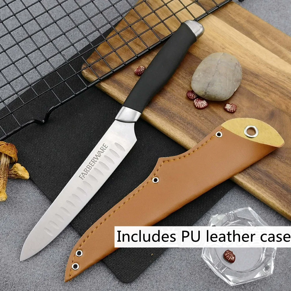 

Кухонный нож из нержавеющей стали, острый нож для овощей и фруктов, нож для мяса, нож для пилинга, резки дыни, фруктов, Магнитный нож, оболочка