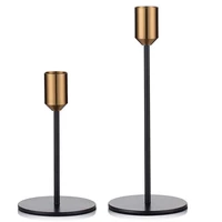 candlestick holders taper candle holders 2 pcs candle stick holders set gold black brass candlestick holders set