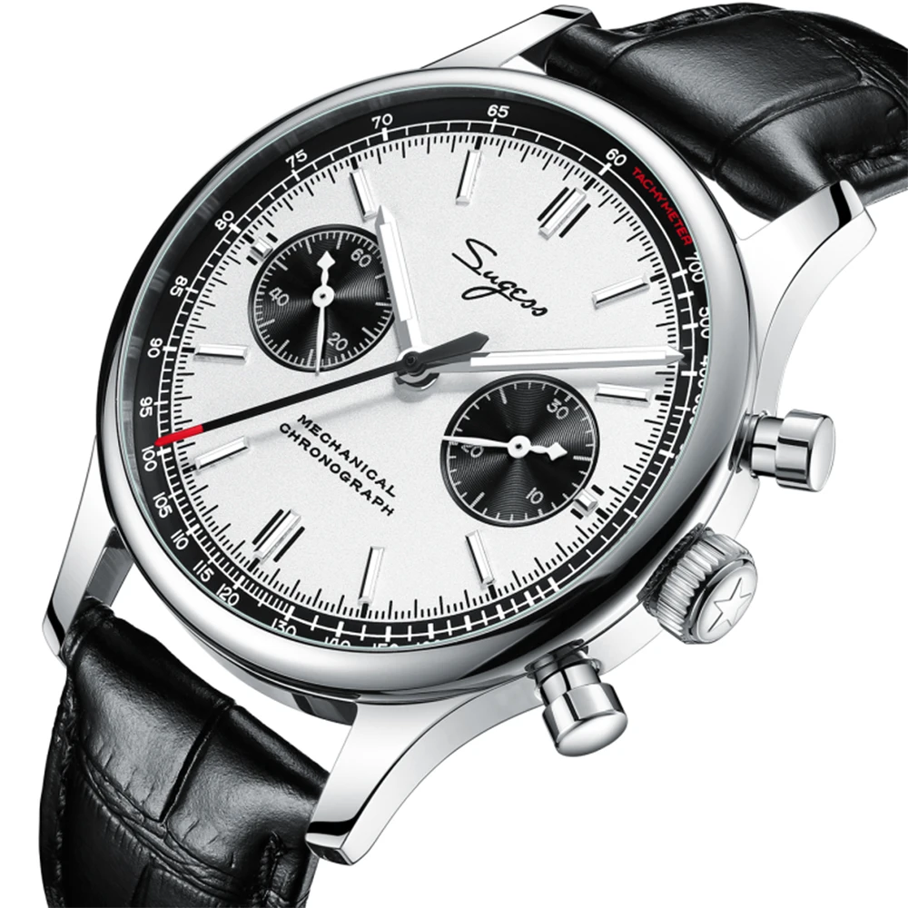 

Men's Chronograph Watches Sapphire Mechanical Military Watch for Men Seagull st1901 Movement Sport Chronograph Watch Luxury Y