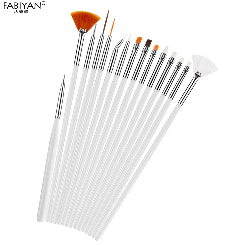 Набор кистей для рисования и дизайна ногтей двухсторонний мраморный точечный