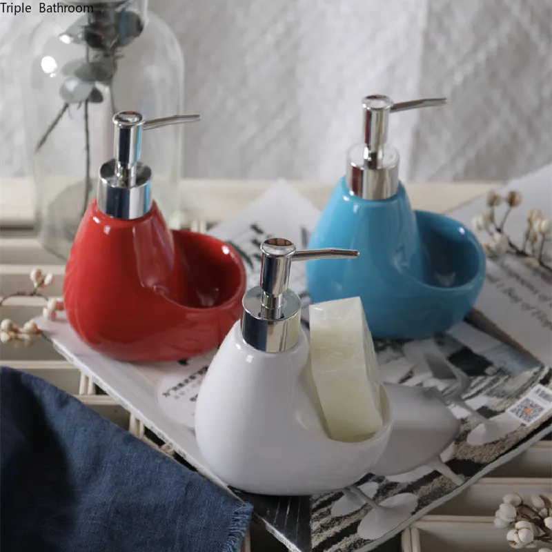 

Креативный однотонный керамический дозатор жидкого мыла, бутылка для лосьона, дозатор мыла для рук, бутылка, Товары для ванной комнаты с пор...