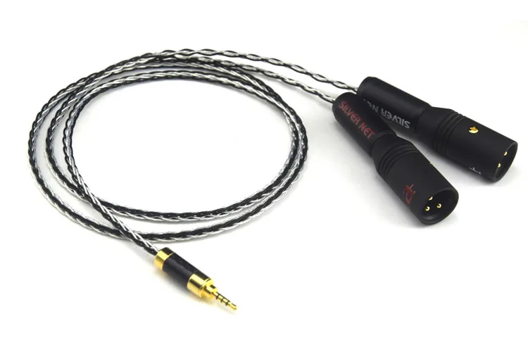 Посеребренный Hifi 2 5 мм TRRS сбалансированный до XLR Мужской кабель для Astell & Kern AK100II