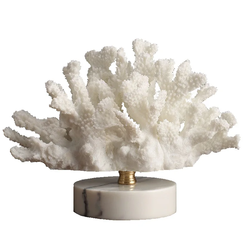 

Nordic Ins Resin Coral Ornaments Art Home Livingroom Table Sculpture Crafts Fengshui Office Store Desktop Figurines Decoration