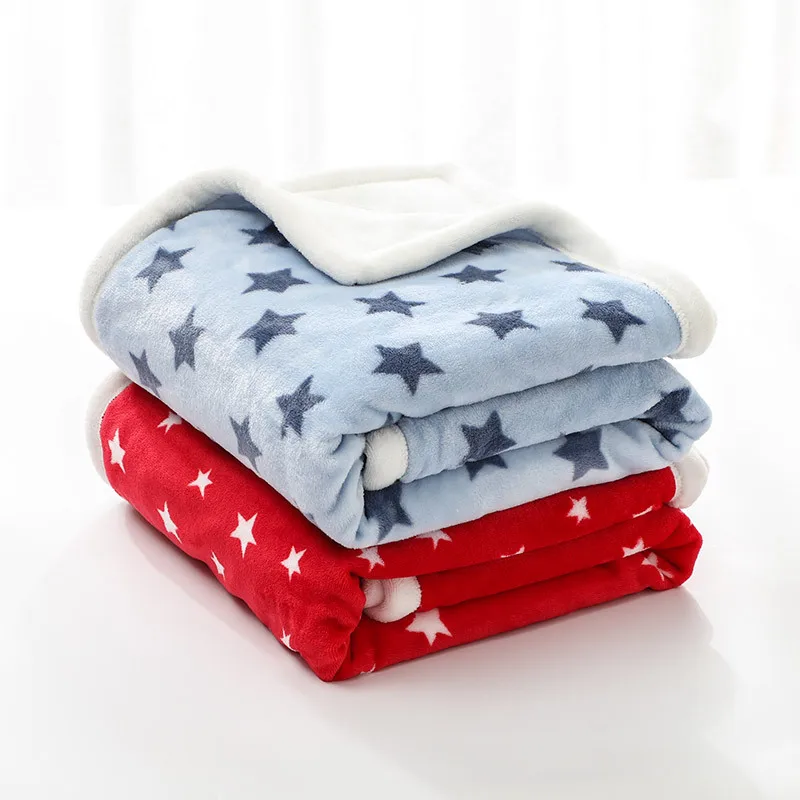 

Double-layered Plus-thick Blanket Baby Keeps Warm Comfortable Double-layered Blanket High Quality Baby Blanket Thermal