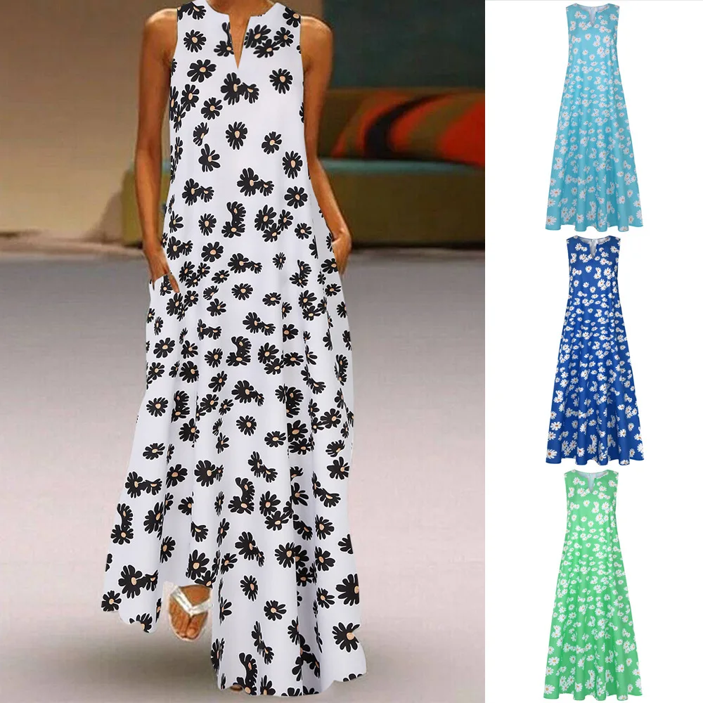 

Bodycon Vintage Dress Plus Size Clothing for Women Summer 2021 Harajuku V-Neck Printing Spaghetti Strap Sleeveless Dresses