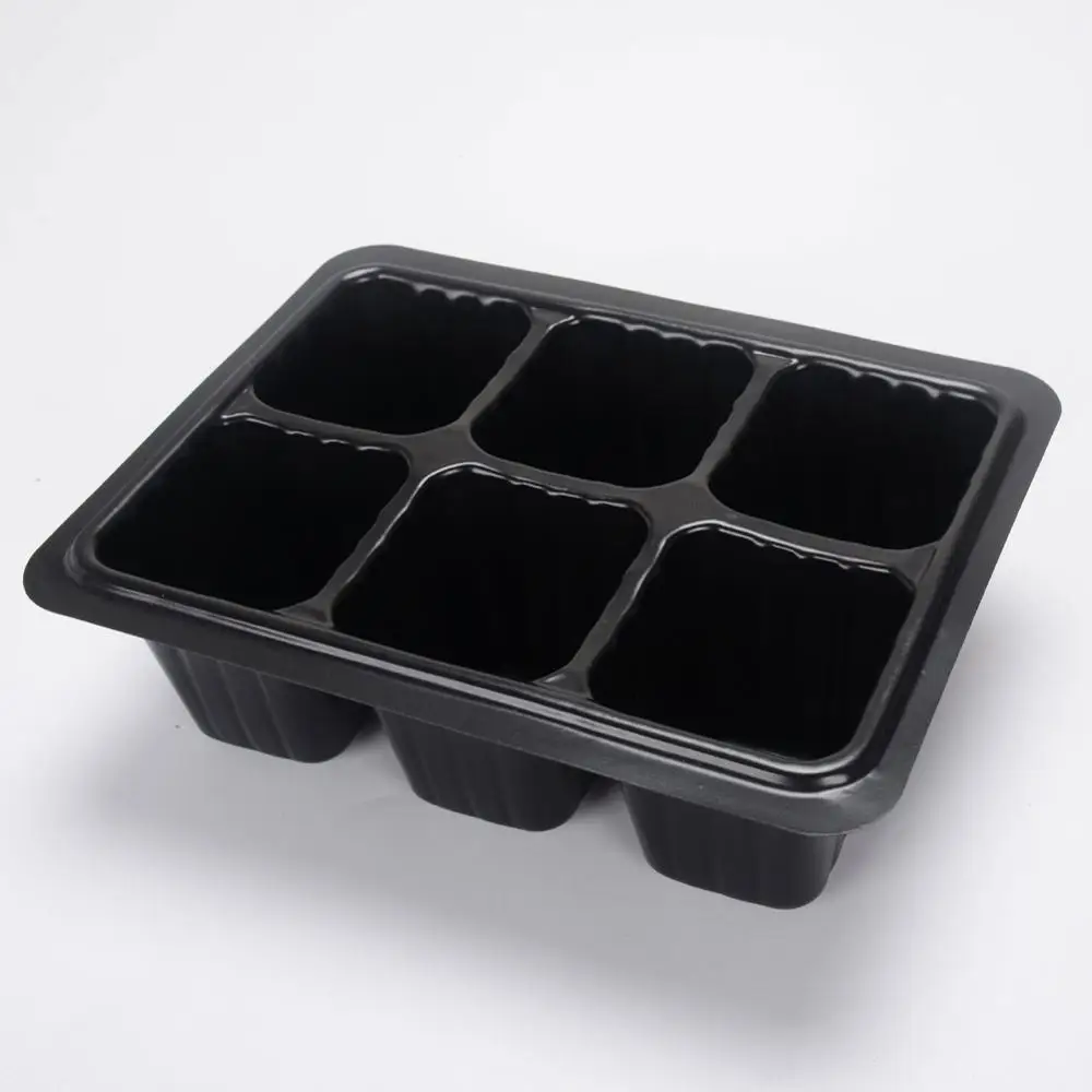6/12 Cells Plastic Nursery Pots cultivation Garden Plant Seedling Tray Germination Box with Cover Gardening Supplie | Дом и сад