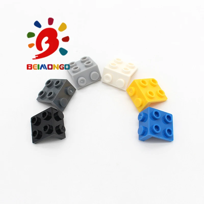 Бесплатная доставка! BEIMONGO строительные блоки угловая пластина 1x2/2x2 100 шт