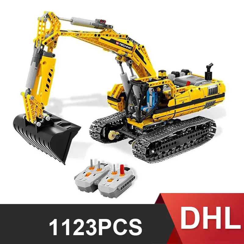 8043 technic Серия Модель Экскаватора строительные блоки кирпичи совместимые игрушки Рождественский подарок 20007 1123 шт