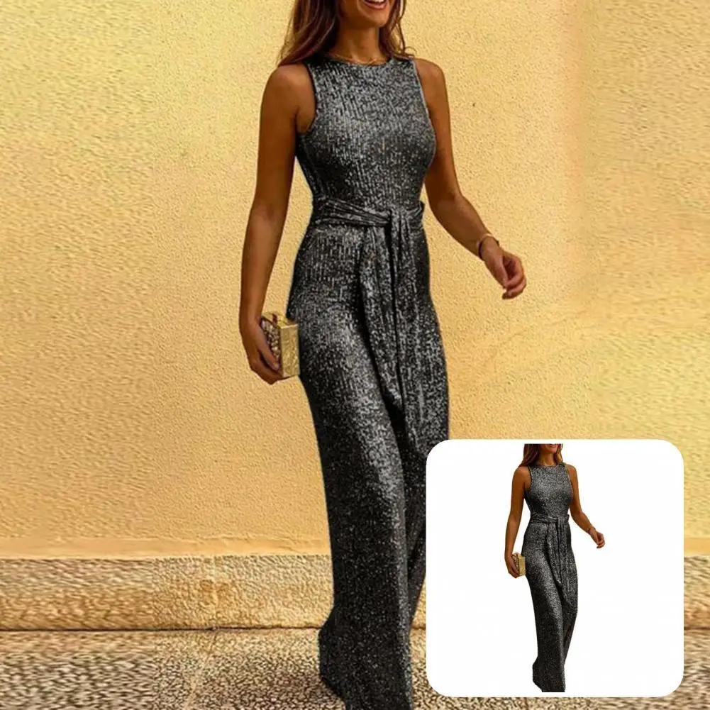 

Regular Reliable Backless Glitter Women Playsuit 4 Colors Women Playsuit Breathable for Work