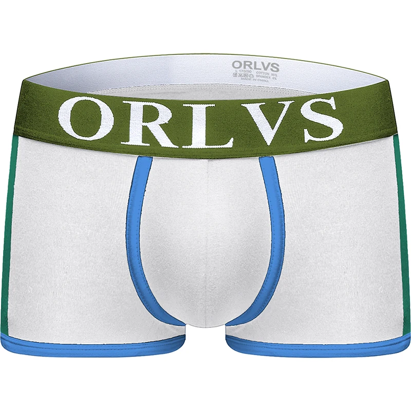 

2020 ORLVS Brand Men Boxer Underwear New Cotton U Pouch Sexy Underpants Cueca Cotton Pants Boxer shorts Male Panties OR101