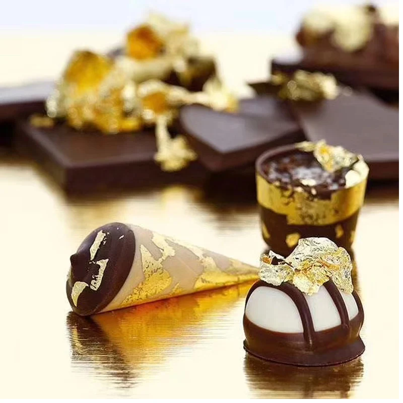 0 1 г каждого съедобного пистолета из 24 К золота и чистого серебра листовой