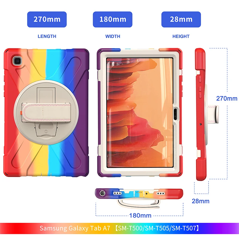 

Tablet case A7 colour multi-function Bracket Wrist strap Fall prevention