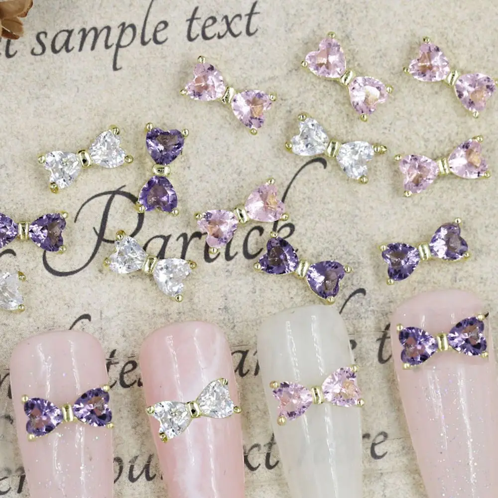 

2021 New Japanese Style Micro-inlaid Zircon Nail Sequins Rhinestone Jewelry Light Luxury Exquisite Bow Nail Nail Diamond