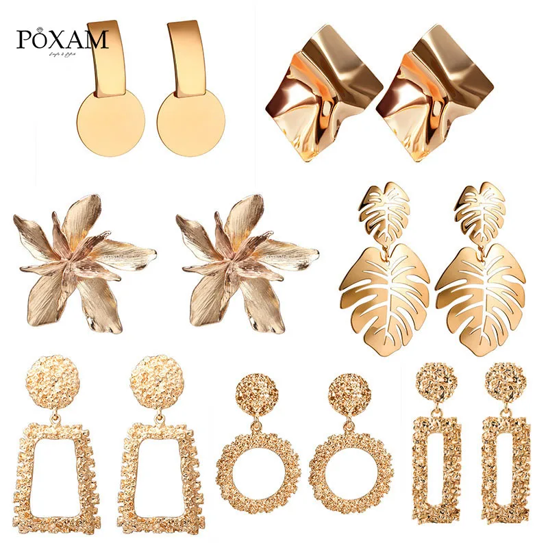 

Fashion Statement Earrings 2019 Big Geometric Round Earrings For Women Hanging Dangle Earrings Drop Earing Modern Female Jewelry