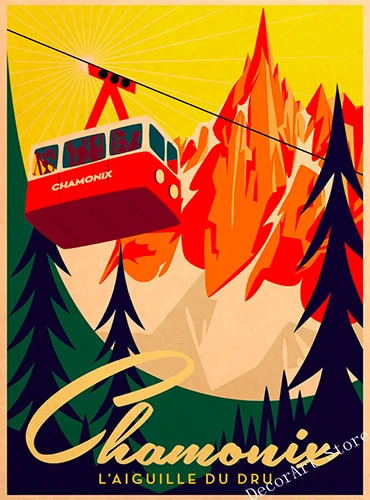 Картина на холсте лыжи в Австралии Новая Зеландия винтажные настенные постеры из