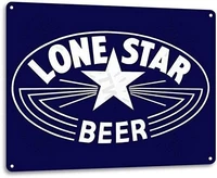 smartcows lone star beer texas retro vintage look wall decor bar man cave metal tin sign 8x12in new