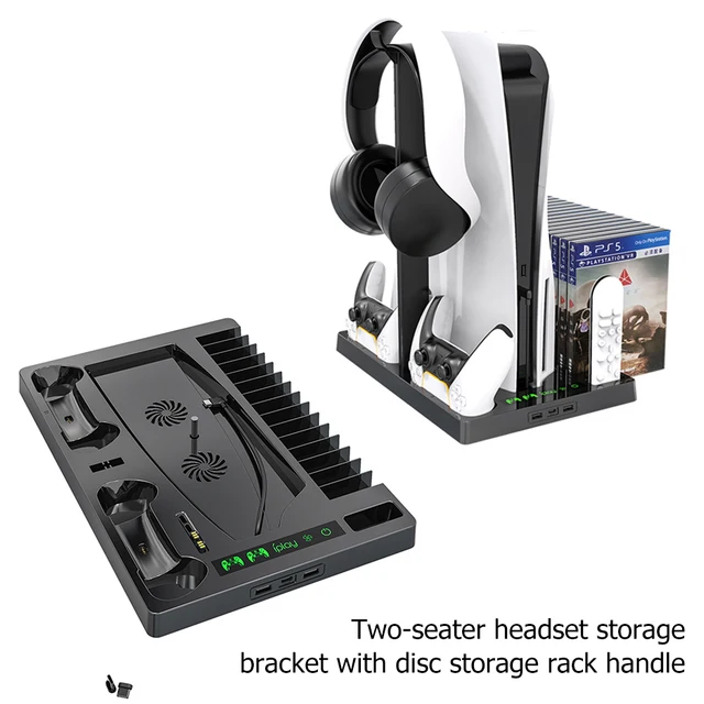Подставка для игровой консоли, охлаждающая док станция для PS5, держатель для джойстика диска, игровые аксессуары, держатель для Sony Playstation 5