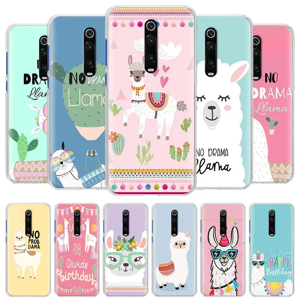 Llama Альпака животное чехол для Xiaomi Mi Note 10 Pro 9 9T Lite A1 A2 A3 8 Poco X2 F2 жесткие чехлы
