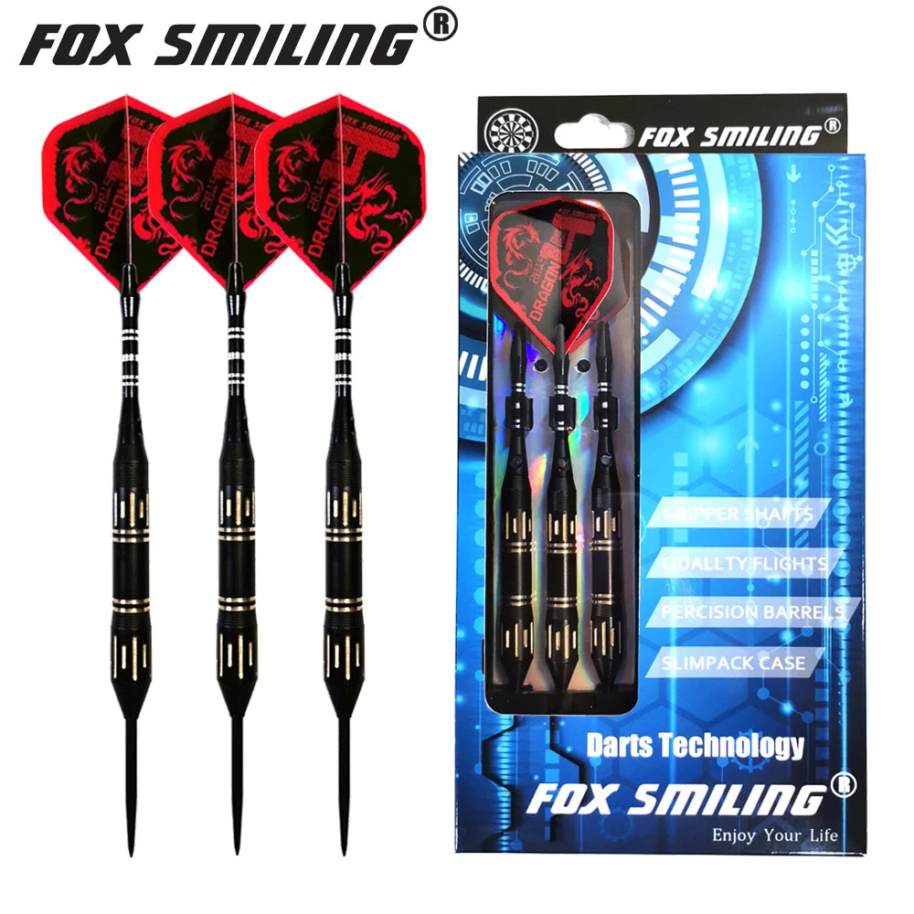 Fox Smiling 22g 3 шт Профессиональные медные стальные наконечники Дартс с крутым
