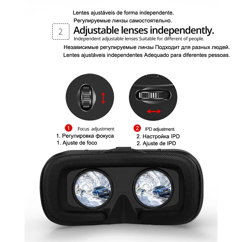 VR Shinecon 6 0 шлем виртуальной реальности очки 3 D 3d гарнитура для IPhone Android смартфон