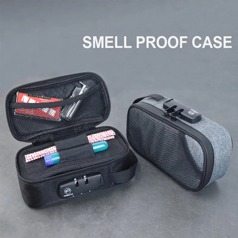 

FIREDOG Smoking Smell Proof Stash Bag With Combination Lock Large Carbon Lined Container Organizer For Tobacco Weed Storage Case